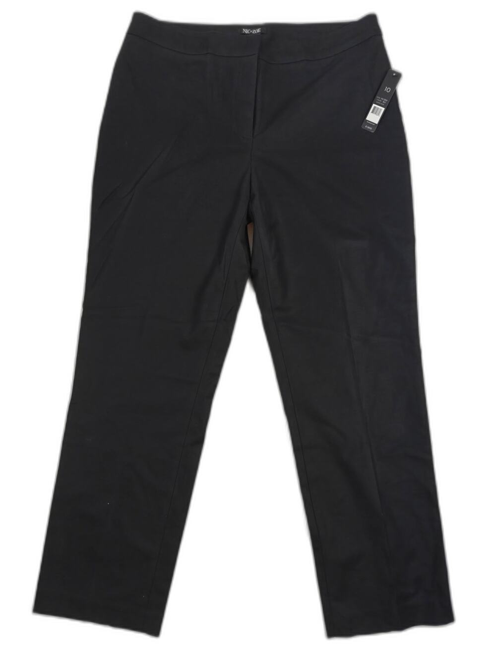Womens Nic+Zoe Dress Pants Black Size 10 NWT